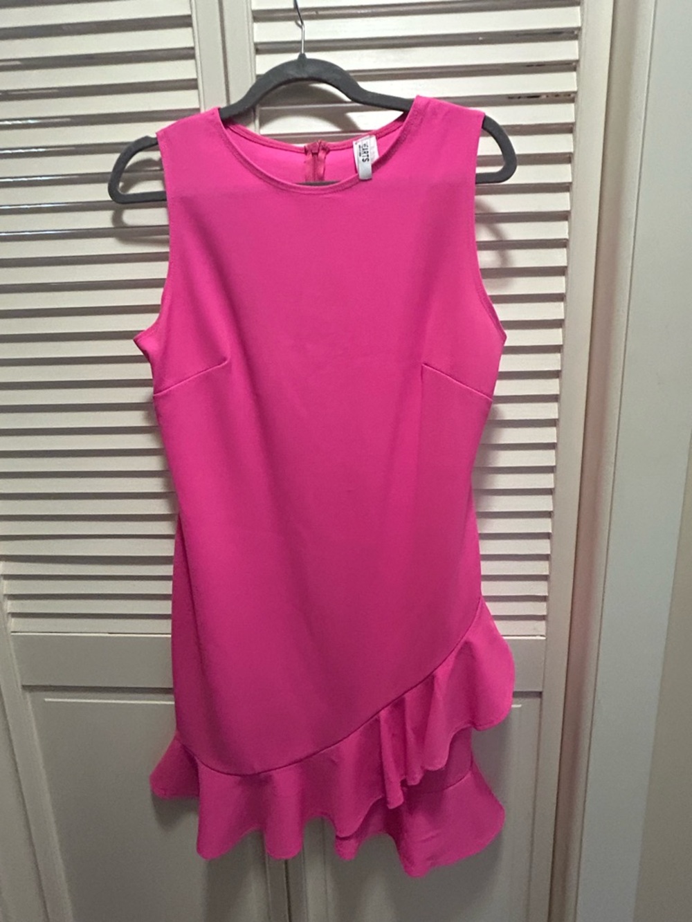Pink Ruffle Hem Mini Dress - Unknown Brand